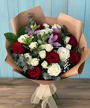 Букет цветов из:  Розы и Альстромерии #REPLACE_PRED# Усово-Тупик