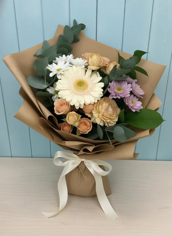Букет цветов из: Герберы и Хризантемы в Усово-Тупик