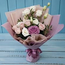 Букет цветов из:  Розы и Лизиантусы в Усово-Тупик