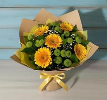 Букет цветов из:  Герберы и Хризантемы в Усово-Тупик