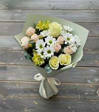 Букет цветов из:  Альстромерии, Розы и Хризантемы в Усово-Тупик